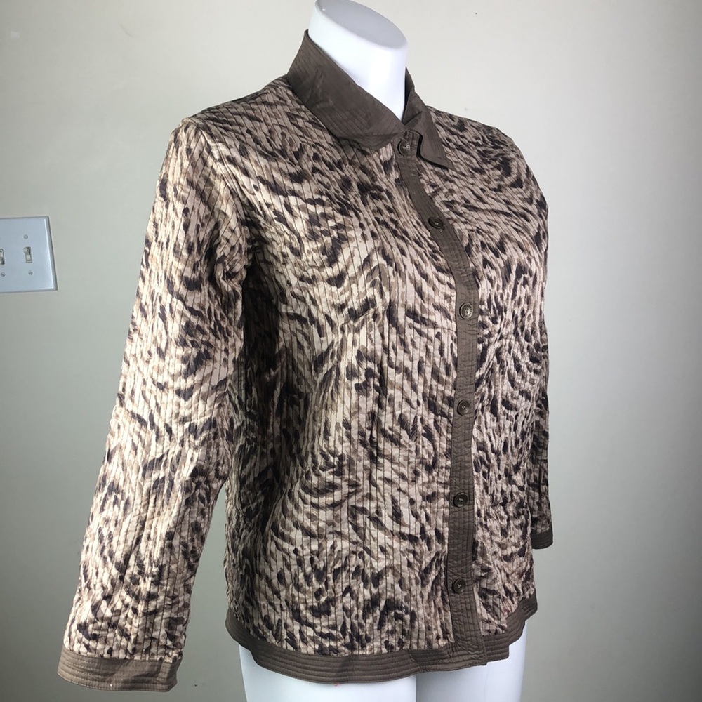 Alfred Dunner Animal Print Thin Jacket